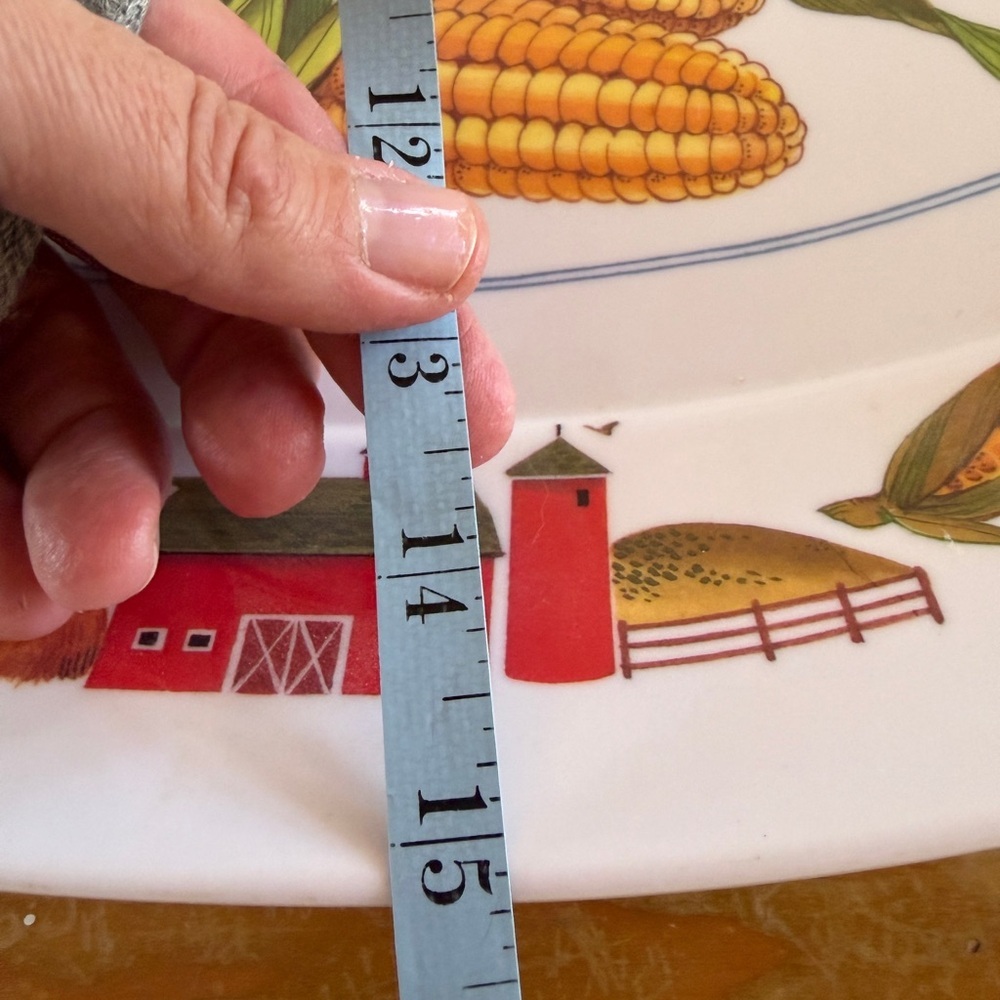 Rustic Corn Design Oval Platter - Picture 3 of 7